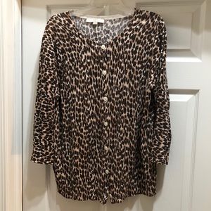 Loft Leopard Print Cardigan